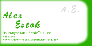 alex estok business card